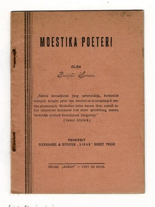 Item #73083 Moestika poeteri. Pantjar Asmara