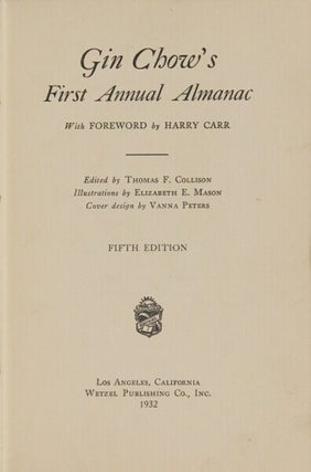 Gin Chow's first annual almanac
