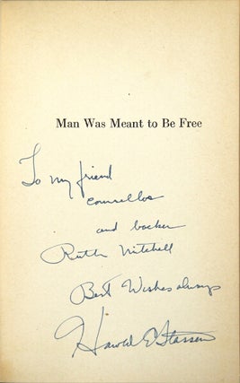 Item #7320 Man was meant to be free: selected statements of Governor Harold E. Stassen,...