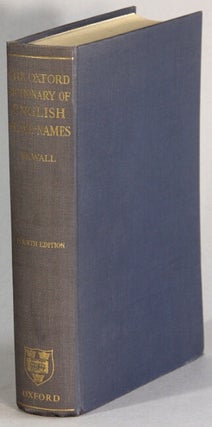 Item #7423 The concise Oxford dictionary of English place-names. Eilert Ekwall