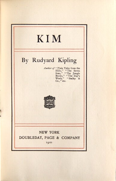 Item #8997 Kim. Rudyard Kipling.